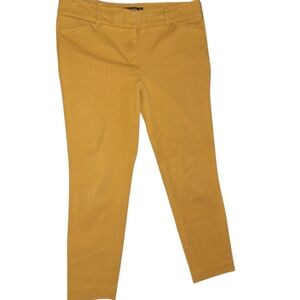 7th Avenue New York & Company Womans Sz 10 Dress Pants Stretch Mustard Yellow
